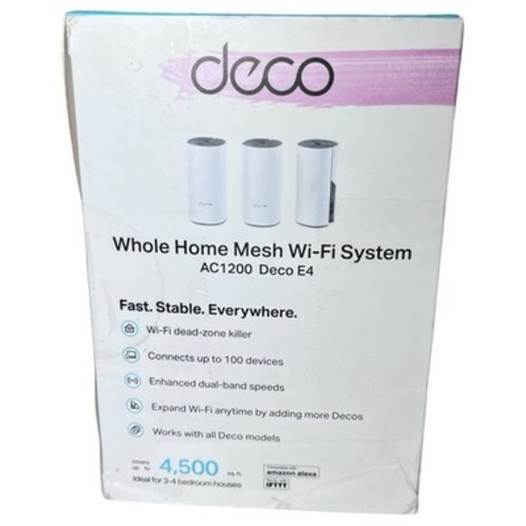 TP-Link Deco M4 AC1200 Whole Home Mesh Wi-Fi System (3-Pack) - White - Picture 2 of 9